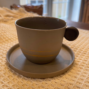 Espresso Cup and Saucer - Pebble