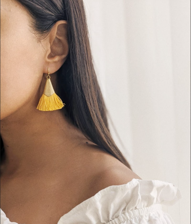 Buy Resin and Tassel Earrings Transparent Lime Glitter Studs With Online in  India  Etsy