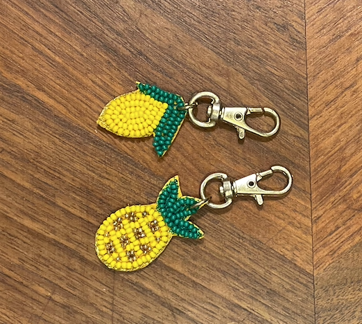 Lemon and Pineapple Key Chain Set