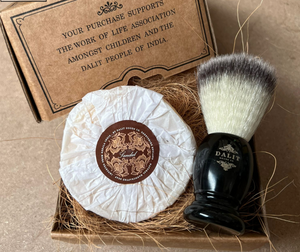 Men’s Sandalwood Shaving Soap with Brush Set