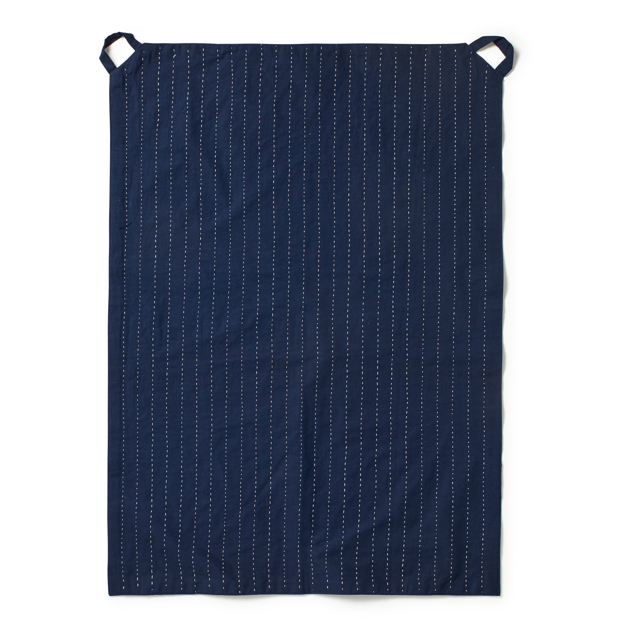 Navy Dotted Line Tea Towel