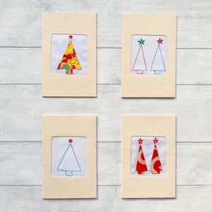 Assorted Handmade Christmas Cards - Pack of 4