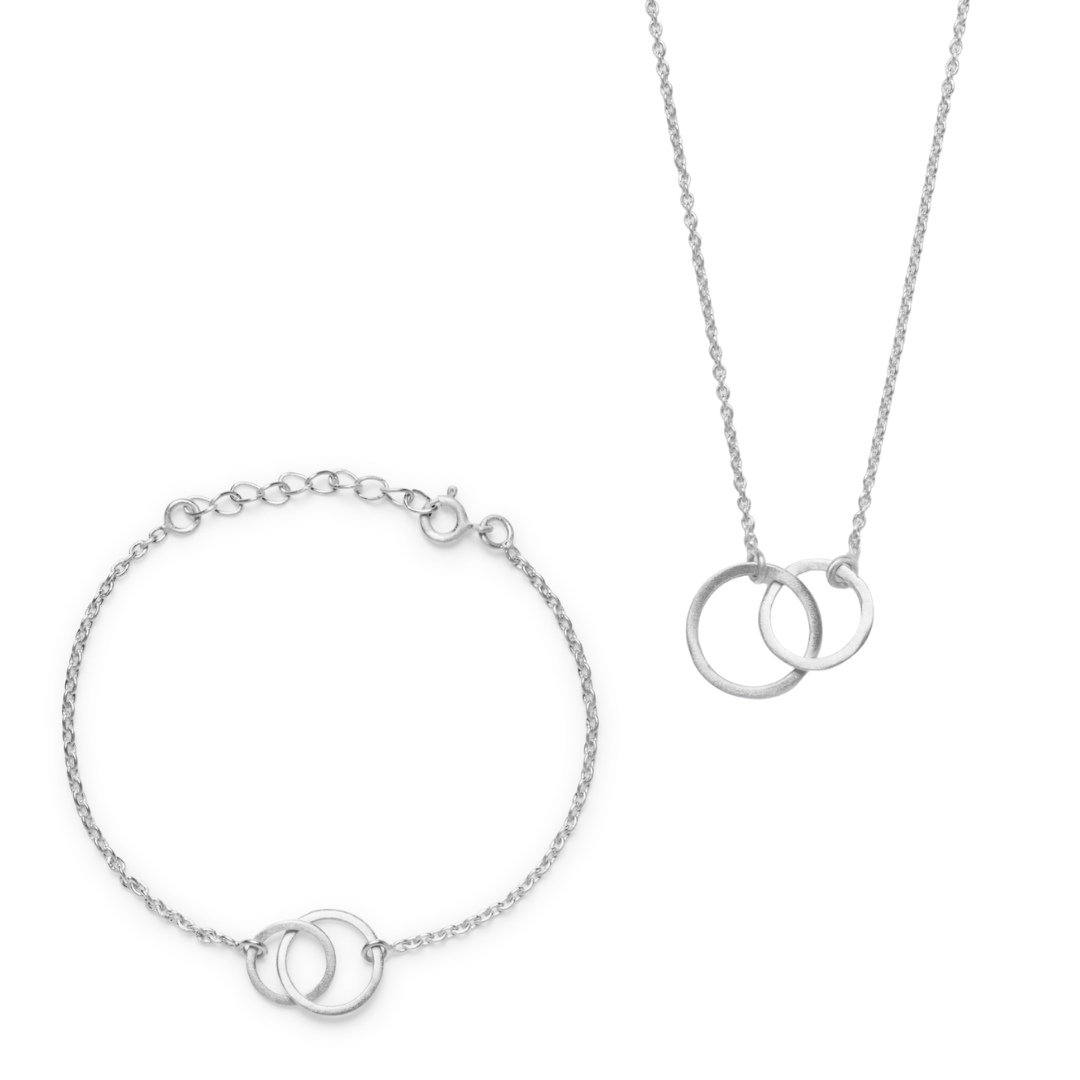 Kavita Bracelet & Necklace Set - Silver