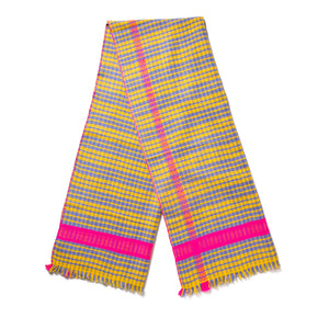 Pink, Yellow and Purple Wool Scarf