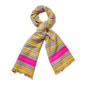 Pink, Yellow and Purple Wool Scarf