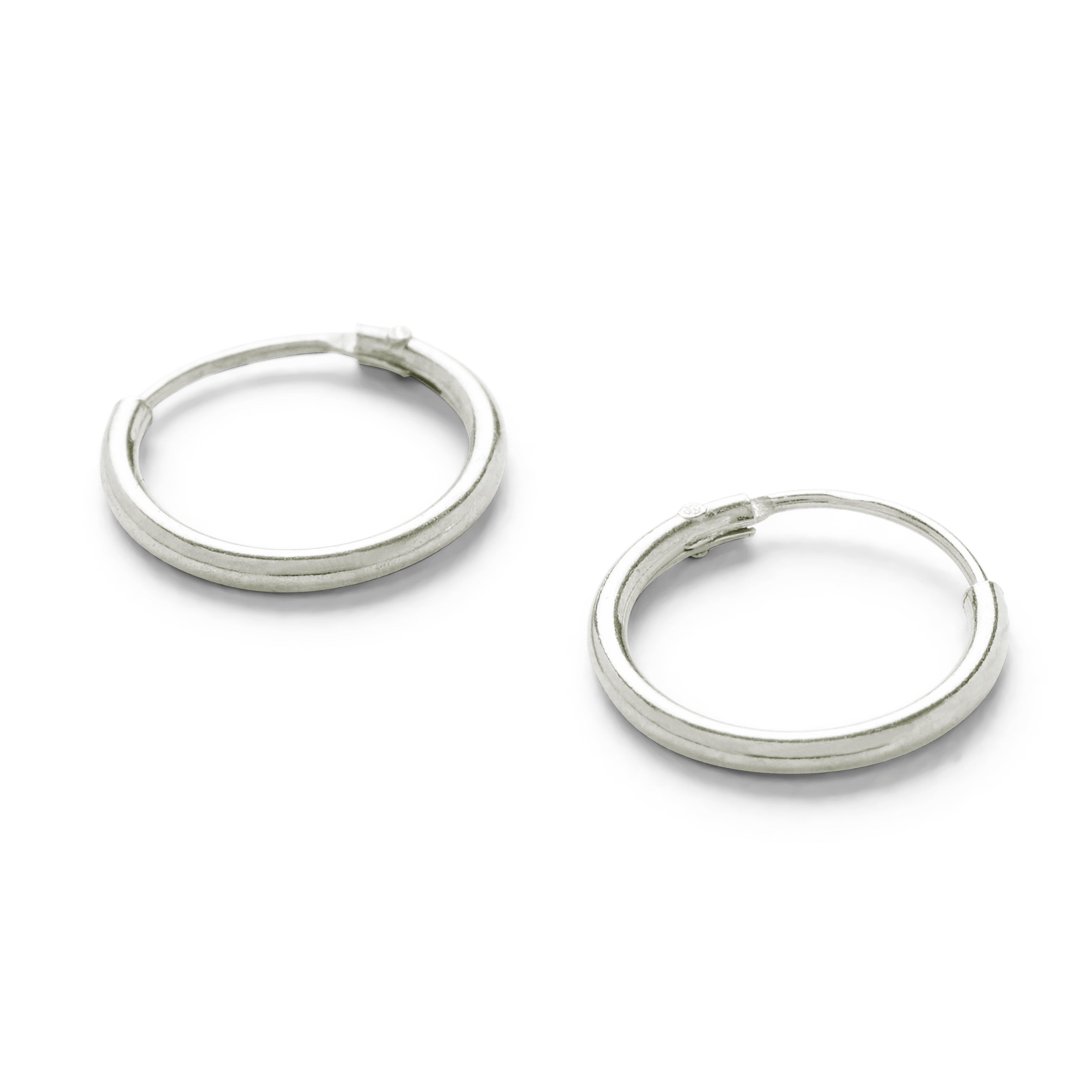 Bali Hoop Silver Small Earrings